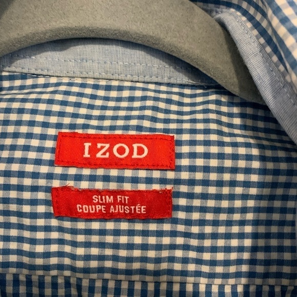 Izod Men’s cotton classic shirt, size M(15 1/2, 34”) - Picture 2 of 4